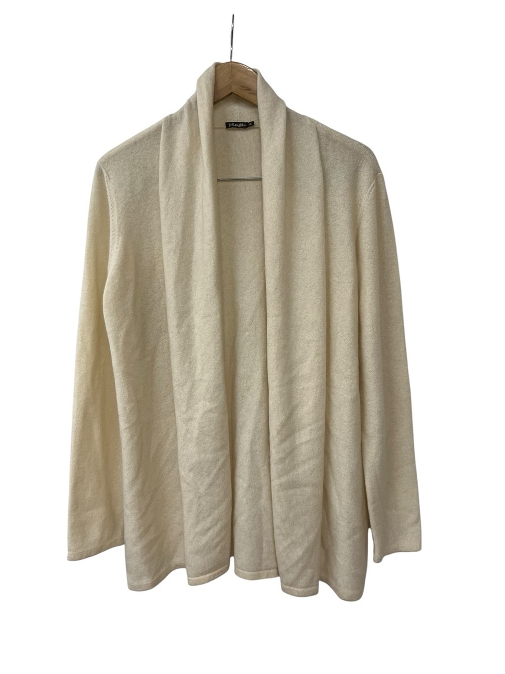 J. McLaughlin Cream Cashmere Open Cardigan Sweater XL